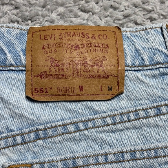 Levi's Jeans Womens 14 Vintage Relaxed Baggy 551 Black Bat Wing Denim Party - Picture 5 of 6